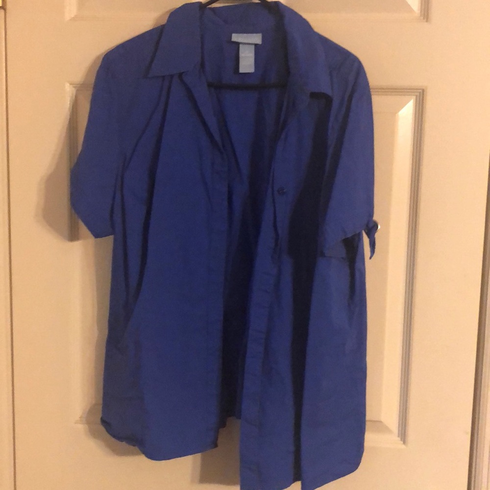 Royal blue short sleeve top